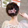 4Pcs Flower Hair Clips  Matte Black Floral Hairpins Hair Claw Clips Non-Slip Hair Clamps Grab Elegant Hair Accessories