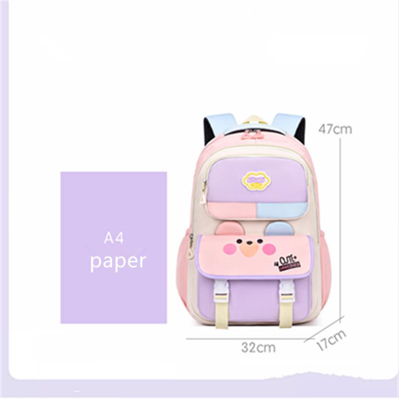Cute Cartoon Little Girl Backpacks Large Capacity Primary School 1-3 Grade Boys And Girls Lightweight schoolbag bookbag