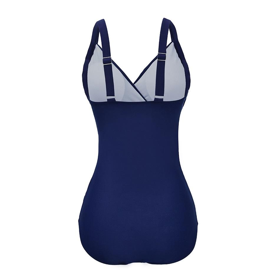 2026 New Sexy Plus Size One Piece Swimsuit Women Mesh Patchwork Bathing Suits Vintage Swimwear Summer Beach Wear Swim Suit M-4XL