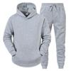Autumn and winter men's hooded pullover sweater set casual sports hoodie sweater trousers two-piece set