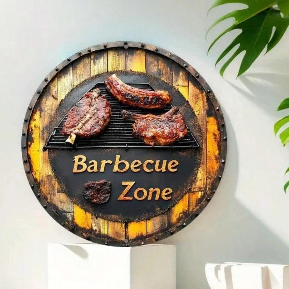 

Vintage BBQ Tin Sign Aluminum Metal Plaque Man Cave Bar Kitchen Wall Decor 20x20 різнокольоровий