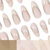 24 Nail Art Phnom Penh French Nude Gentle Light Luxury Simple Long Almond Wearing Nail