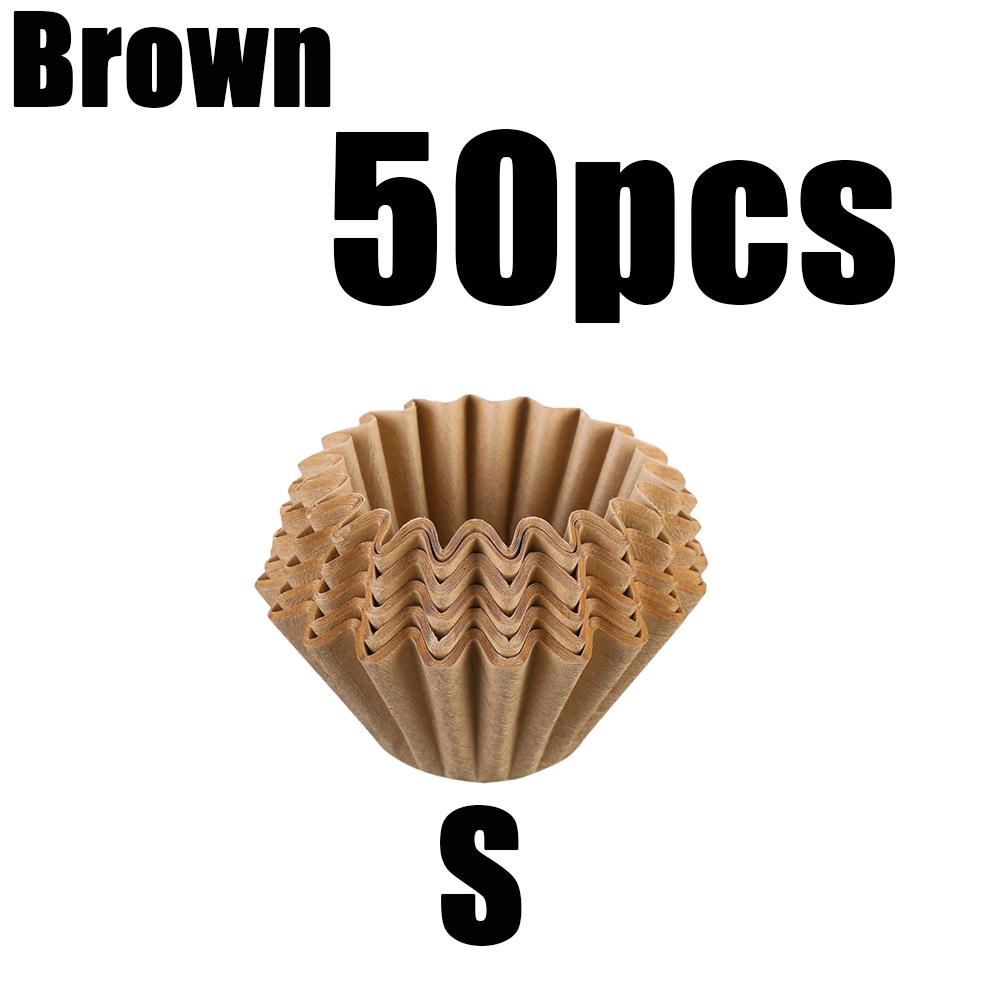 50/100Pcs Hand Brewed Drip Filter Coffee Filter Paper Cake Bowl Shape Cups Basket Fits Coffee Dripper Cups Basket Drippe Tools