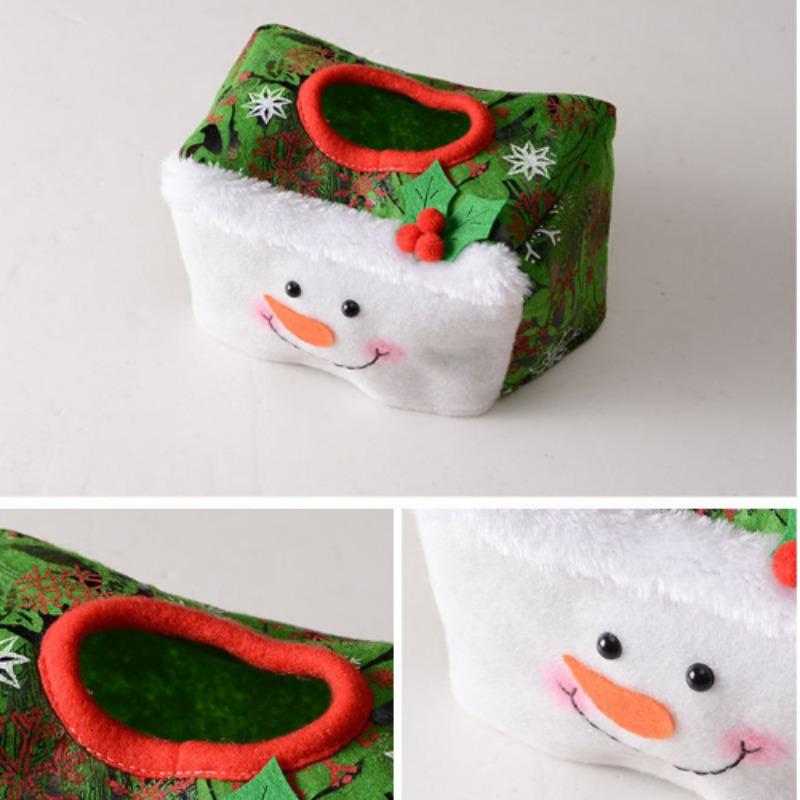 Fun Christmas Style Santa Claus Felt Belt Woven Box Holder Home Decoration Creative Towel New Paper Decorate for Christmas