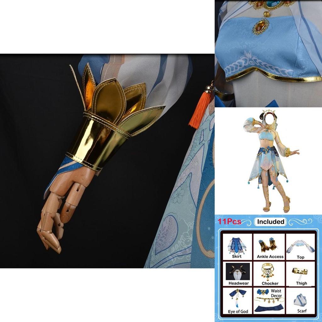 Genshin Impact Nilou Cosplay Costume Set For Halloween And Comic Con