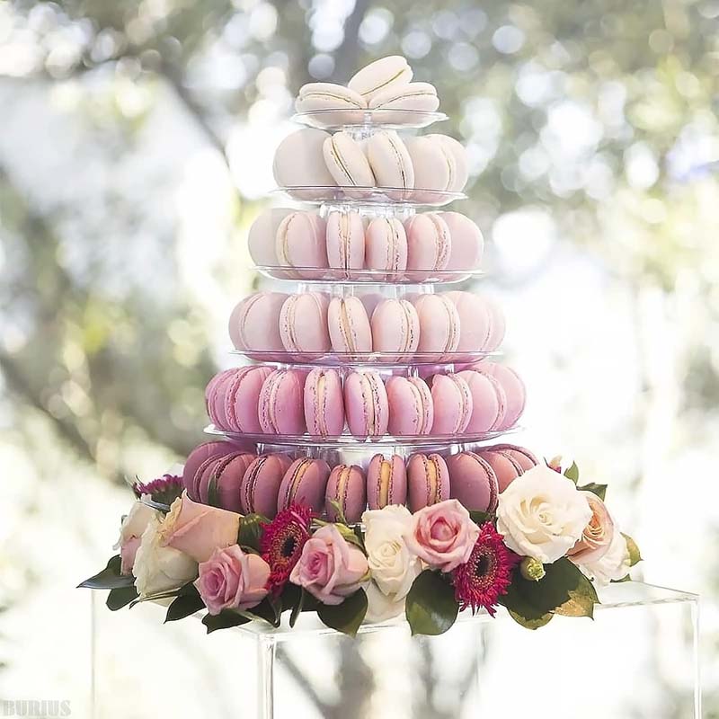 4/6 Etagen Macaron Pyramide Macaron Turm Präsentationsständer Für Macaron Cupcake Fondant Kuchenständer Hochzeit Geburtstagstorte Dekoration