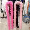DIY 50Gram Pink Fluffy Turkey Marabou Feathers Boa for Wedding Carnival Dress Costumes Decoration Scarf Shawl Boas Sewing Crafts 2M