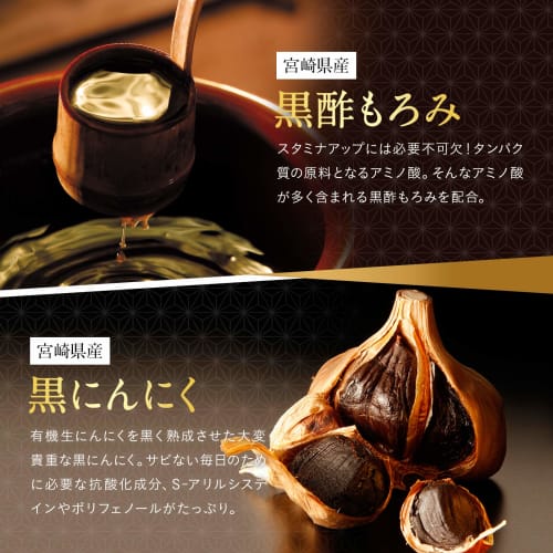 Made In Japan with Sankuro's Misuzu (approximately 2-month Supply/124 Tablets) - Black Vinegar Mash, Black Garlic, DHA, EPA, and Black Egg Yolk Oil. M