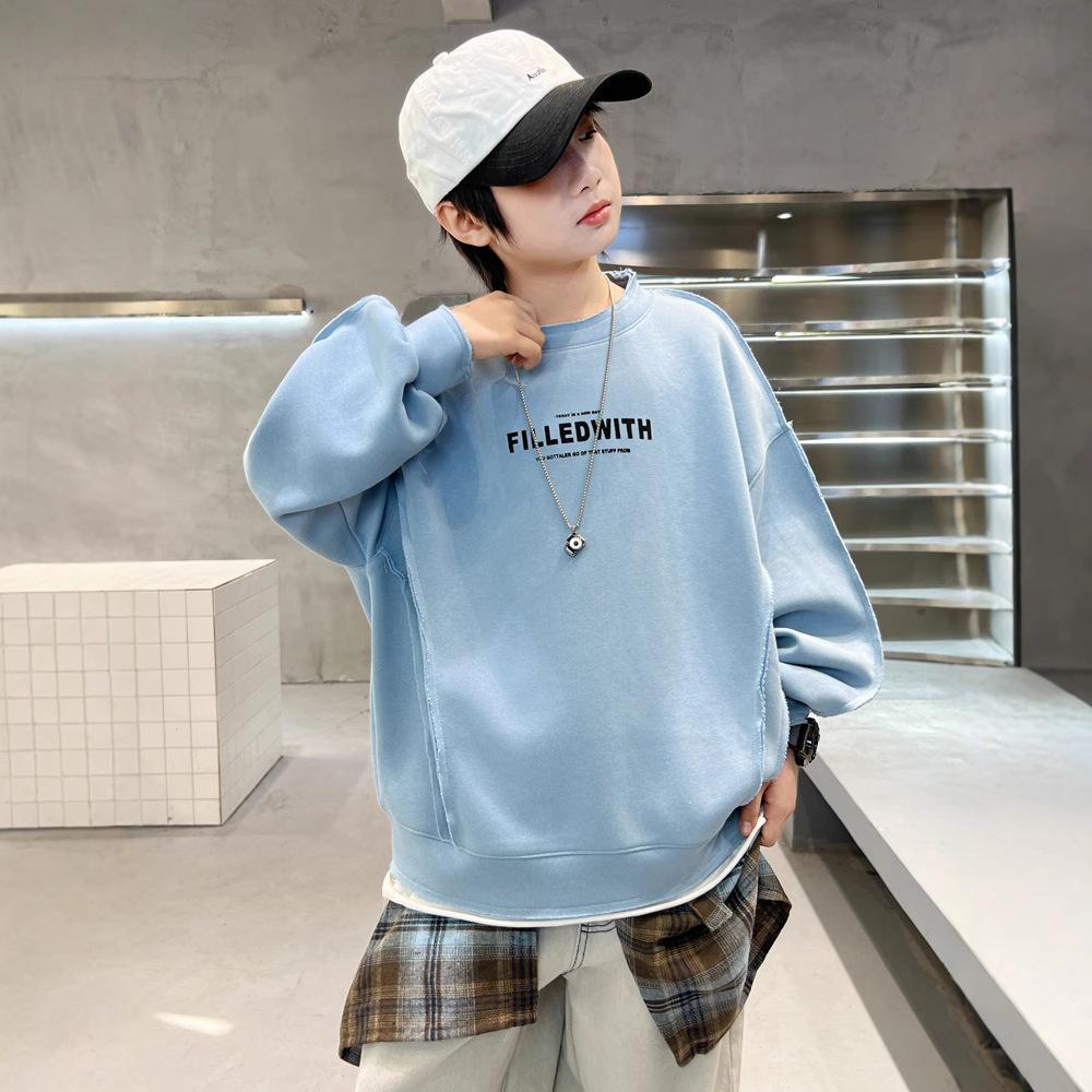 Boys Handsome Fashion Hoodie 2025 Spring Children's Casual Top