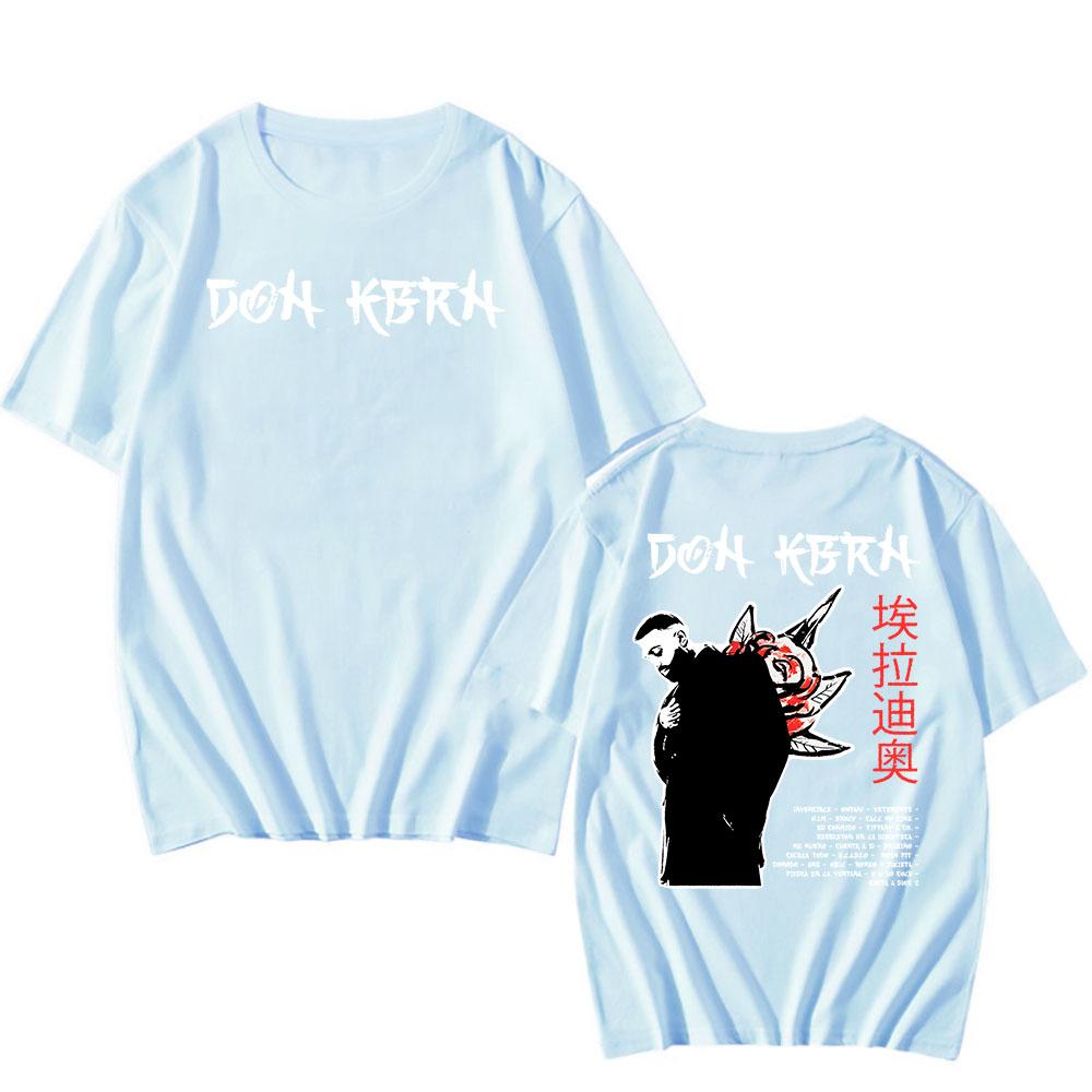 DON KBRN Album 2025 New T-shirt Eladio Carrión Singer Graphic Tshirts Short Sleeve O-neck Male T Shirt Print Tees Unisex Men Tee