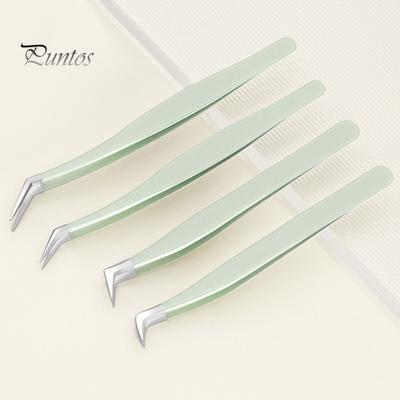 Pinça de cílios de aço inoxidável 3D Clipe preciso Extensões de cílios Suprimentos Ferramenta Pinça de cílios eficiente para aplicação precisa
