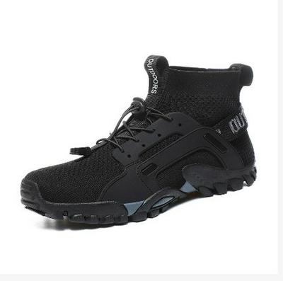 Chaussures de Randonnée et de Trekking Respirantes Flyknit Grande Taille pour Homme, Tige Basse/Moyenne, Semelle Épaisse pour le Jogging, le Canyoning, le Camping et les Activités de Montagne.