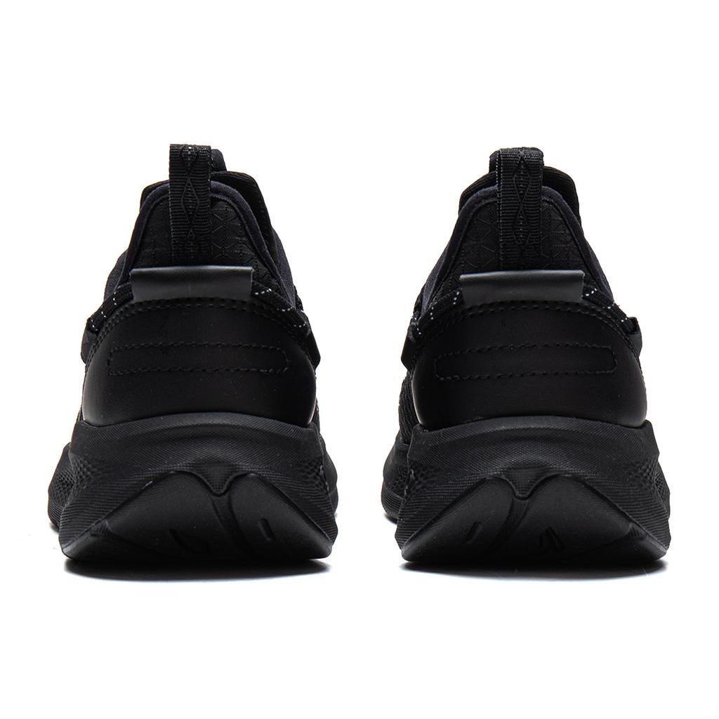 Li Ning Yun Yi Soft Rebound Breathable Thick Sole Increased Height Non-Slip Wear-Resistant Low-Top Casual Shoes Women sneaker Black AGLV134-1