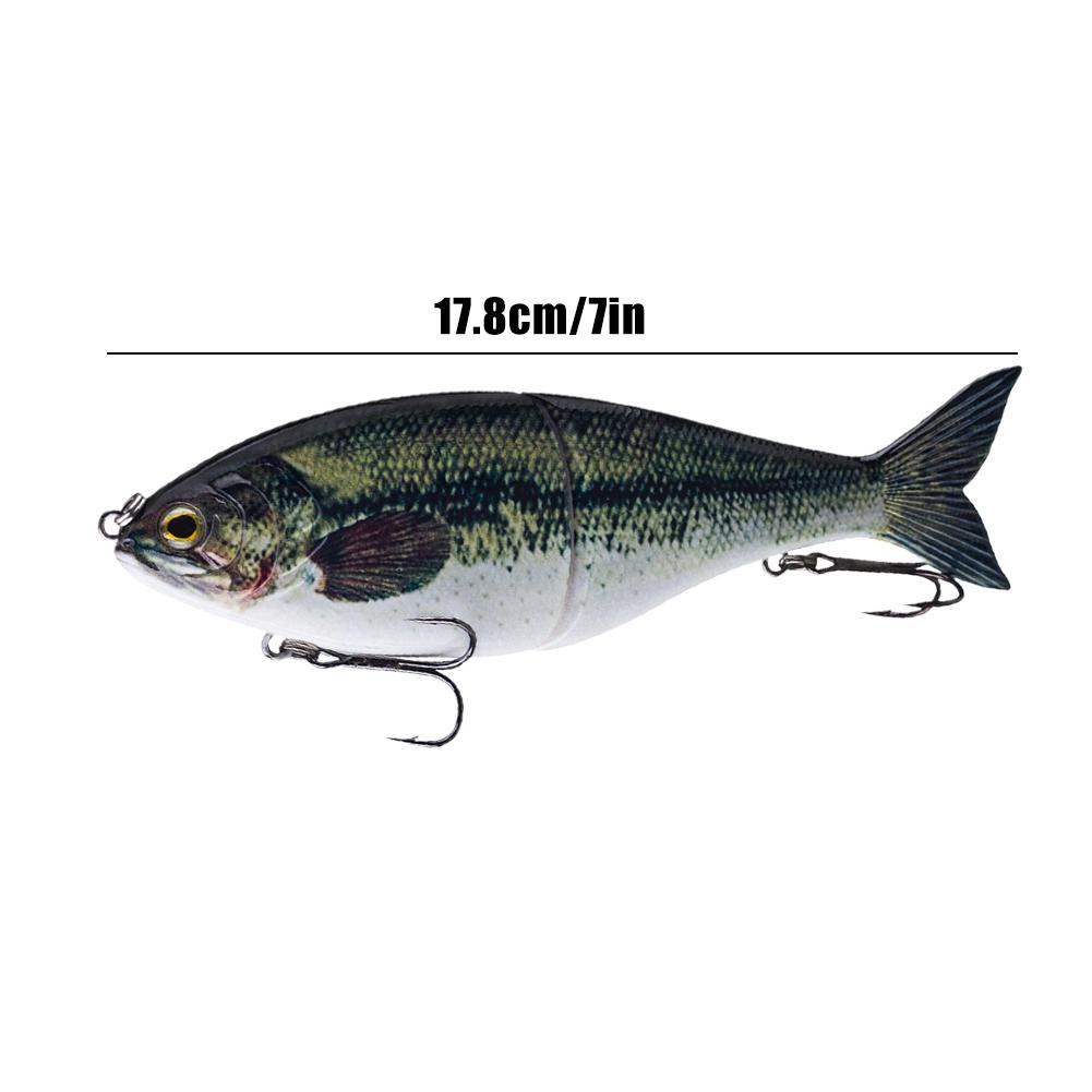 1 Stück 17,8 cm 82 g Zweiteilig Bionischer Köderfisch Köder Mittel- bis Tiefwasser Große Raubfische Barsch Zackenbarsch Sinkend Gelenkiger Swimbait