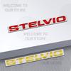Car Decor Metal For Stelvio Alfa Romeo Letter Emblem 3D Sticker Accessories Glossy Black Tail Rear Trunk Decals