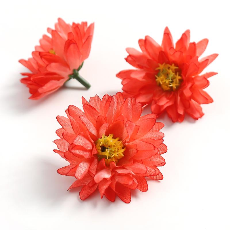5/10Pcs 6cm Artificial Silk Flower Head Luxury Home Room Decor Halloween Christmas Decor DIY Garden Gift Accessory Wedding Decor