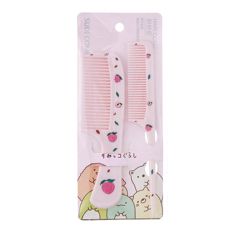 2pcs/set Cute Kids Hairdressing Comb Anti-static Pointed Tail Comb