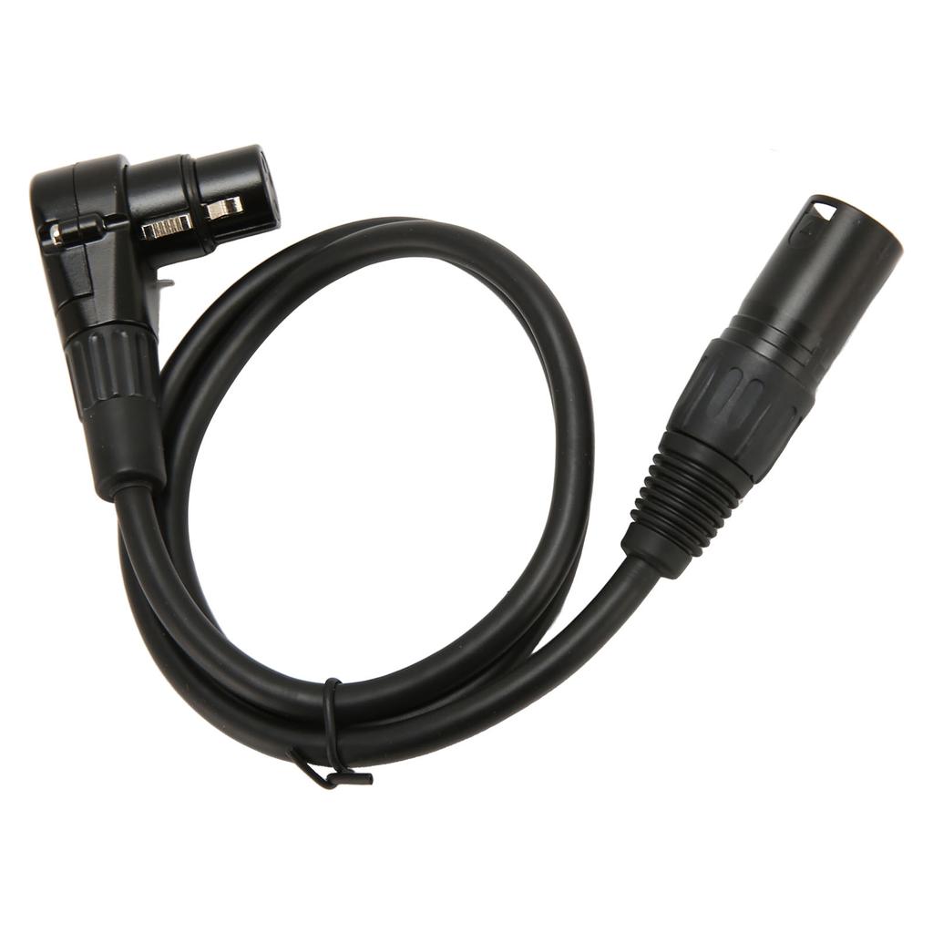 XLR Hane till XLR Rätvinklig Hona Mikrofonkabel 3-polig Silverpläterad OFC-ledare XLR