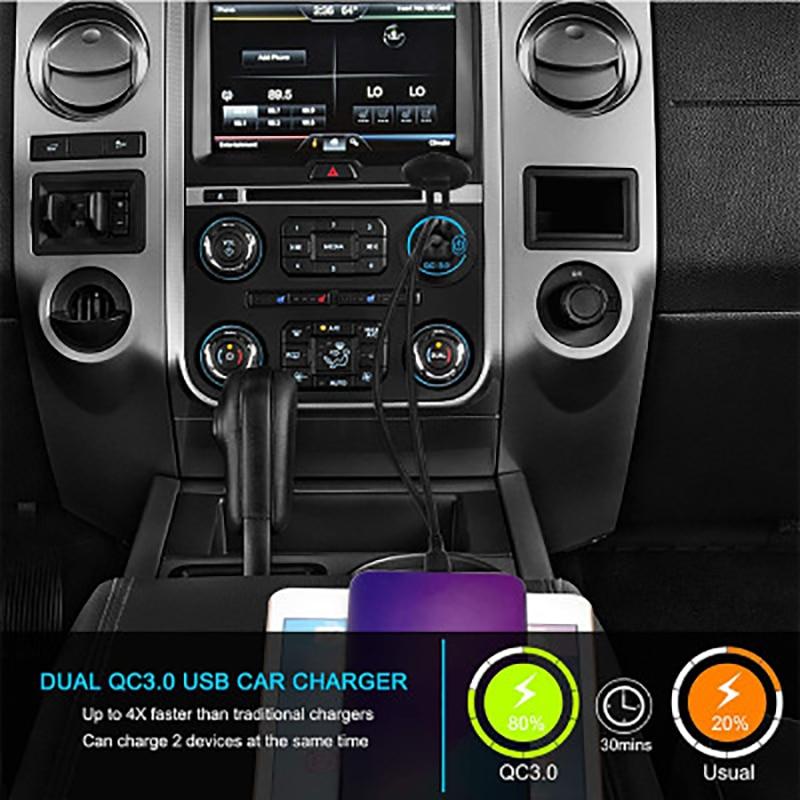 12/24V Fast Charger QC 3.0 Socket Dual USB Touch Switch Quick Charger Waterproof Vehicle Charging for Boat Van