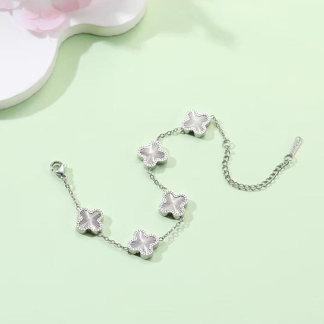 

Браслет Клевер на удачу с покрытием из 18-каратного золота для женщин