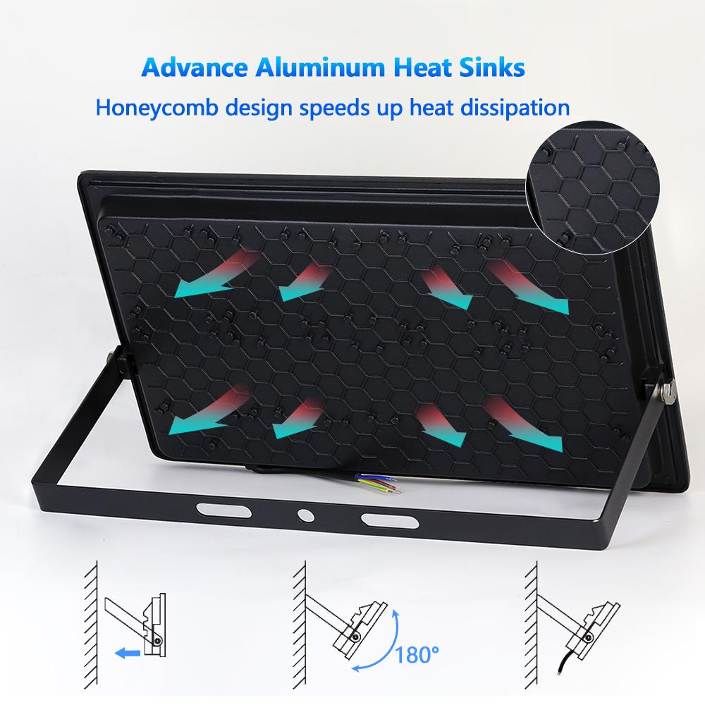 LED Flood Light 50W 100W 200W 300W 500W IP65 Waterproof Outdoor Garden Projector Spotlight Landscape Stree Lamp Outdoor Lighting