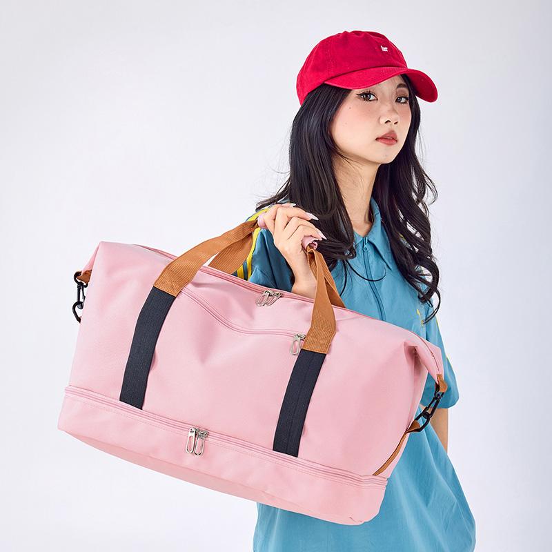 Damen Sporttasche, Trocken- und Nasstasche, Handtasche, Multifunktions-Schwimmtasche, Schultertasche, Wochenend-Fitnesstasche, Yoga-Schuhe, Tagesrucksack