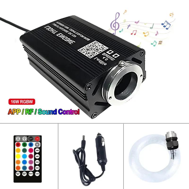 Car Roof Star Light Starry Sky Light RGBW APP Music Remote Control Starry Sky Ceiling Fiber Optic Interior Atmosphere Decorative