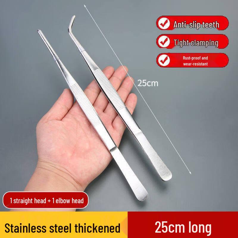 Qiwei Stainless Steel Round Head Multi-purpose Tongs