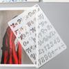 20 Peças Stencils Vazados de Letras/Números para Grafite Alfabeto Stencil Plástico Letras Stencils Caligrafia Stencil