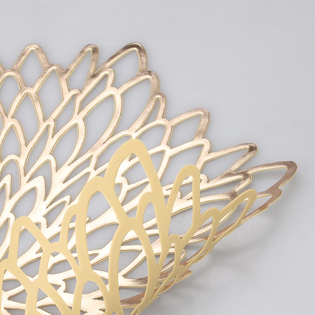 Tischsets Set aus 4/6/8 Rund Ausgestanzt Blühende Blumen Platzsets Untersetzer für Esstisch Feiertagsparty Hochzeitsdekoration