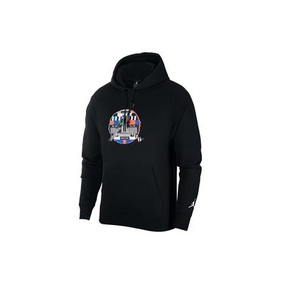 Jordan Dzianinowa sportowa bluza z kapturem z geometrycznym wzorem, casualowa, męska, czarna CW8620-010
