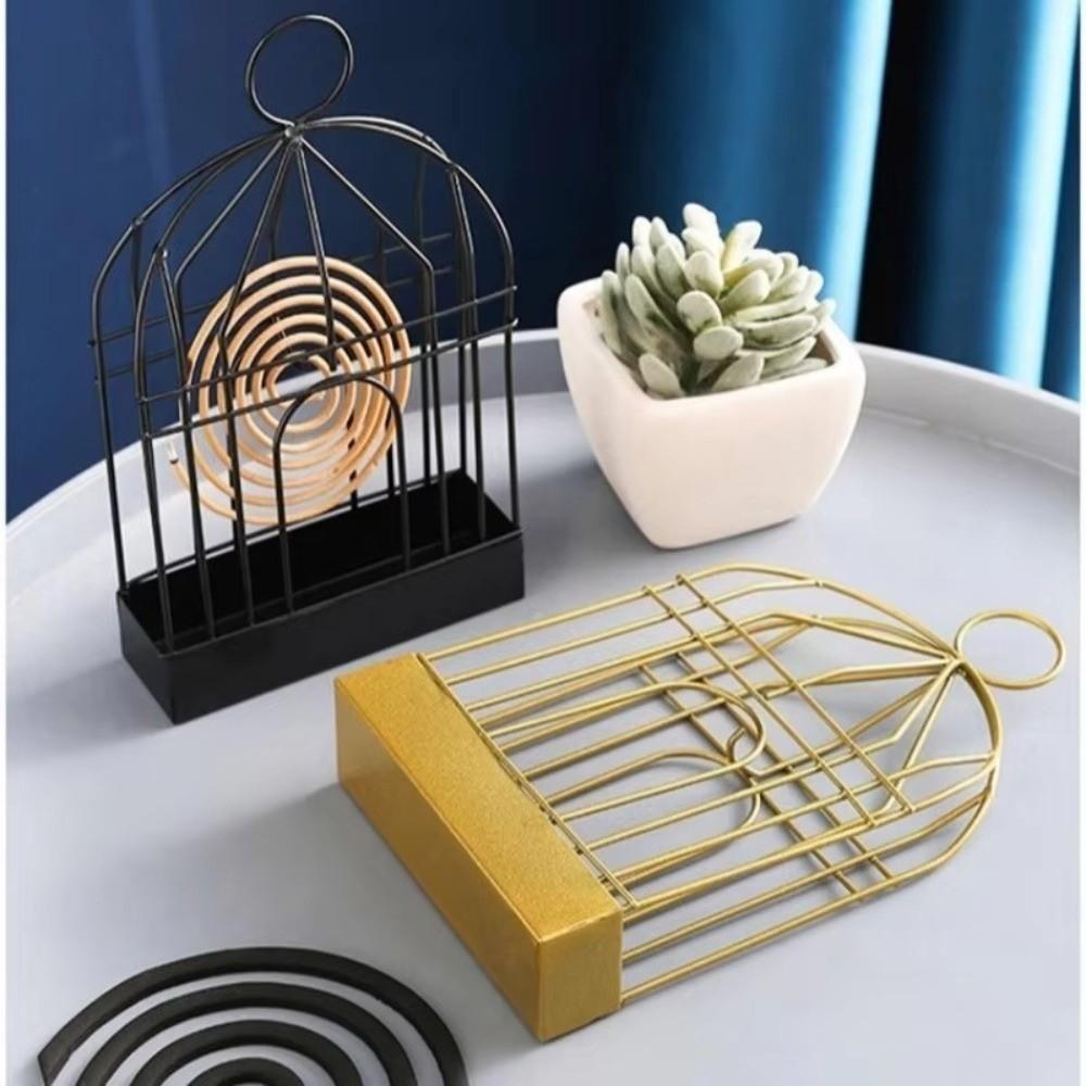New Hanging Mosquito Coil Holder Birdcage Shape Repellent Incenses Incense Burner Rack Bird Cage Rack