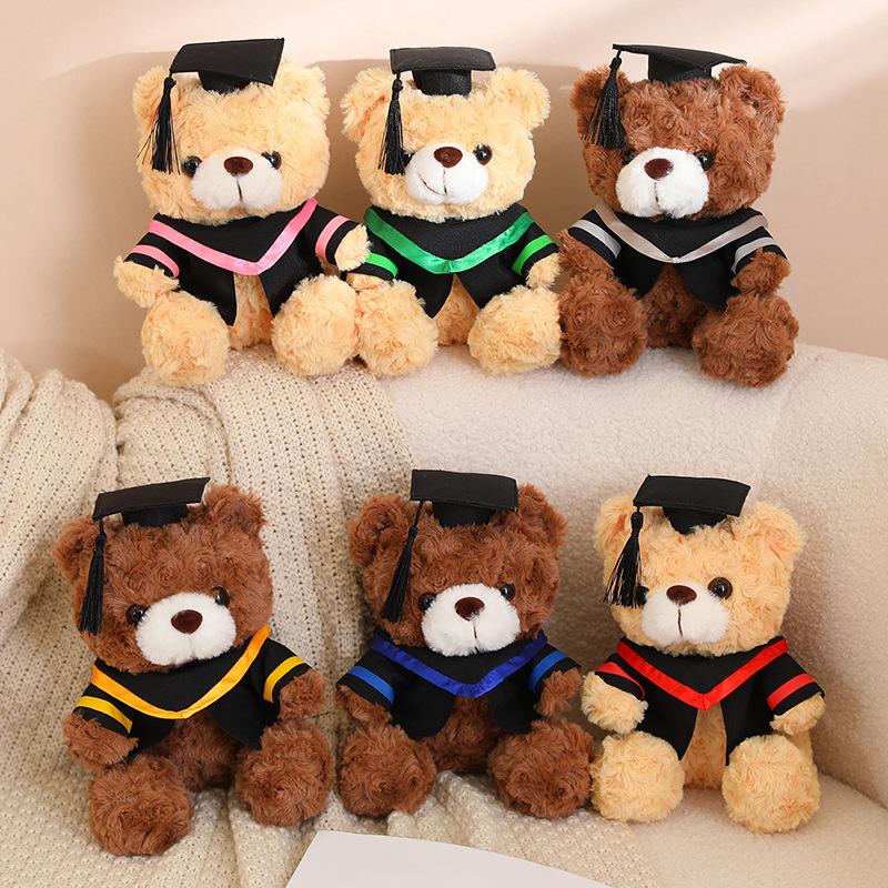 Doctor Service Bear Doll Plush Toy Doctor Bear Bachelor Teddy Bear Doll Graduation Memorial Gift