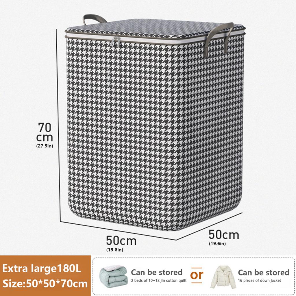 Large Capacity Clothes Storage Bag Foldable Blanket Storage Bags with Zipper and Handle Large Capacity Clothes Organizer