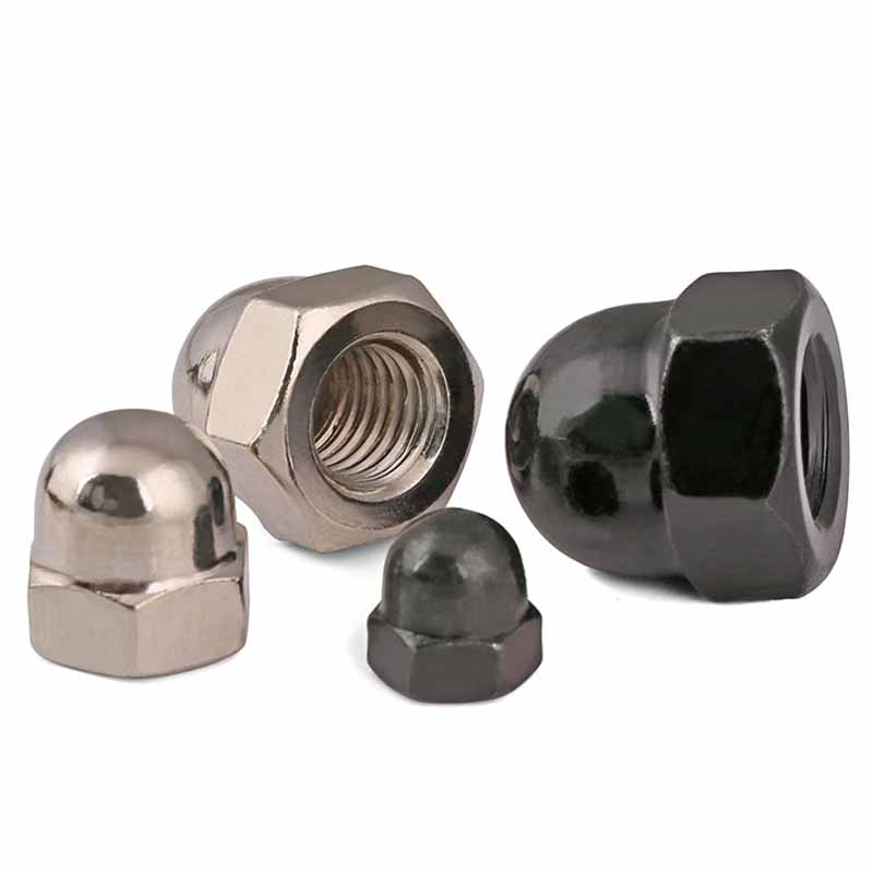 M3 M4 M5 M6 M8 M10 M12 Acorn Cap Nuts Dome Cap Nut Ni-plated/Black Zinc Carbon Steel Blind Nut