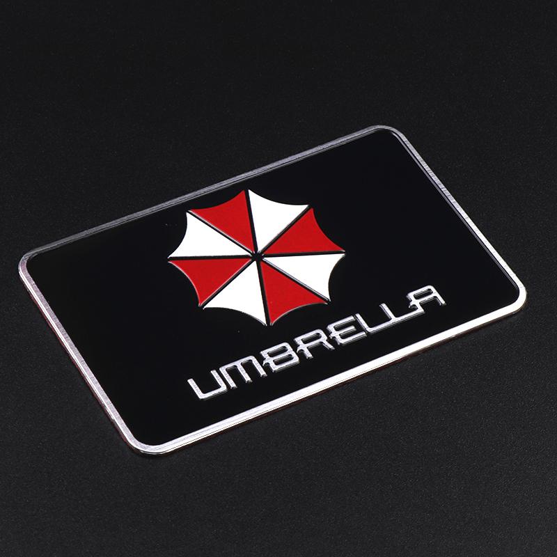 For Audi RS3 3D Aluminum Umbrella Corporation Badge Stickers Car Trunk Body Decorations Decal Accessories for Audi Renault Honda Volvo Skoda