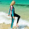 Womens Long Sleeve UV Protection Rash Guard Swimsuit With Built-in Bra High Elastic Quick Dry Surfing Dive Suit