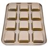 Mini Loaf Baking Pans 12 Cavity Brownie Baking Pan Carbon Steel Muffin Bakeware Cupcake Bread Divider Mold