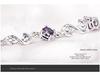 Weihua Temperament Women's Silver-Plated Amethyst Bracelet with Red Bean Charm