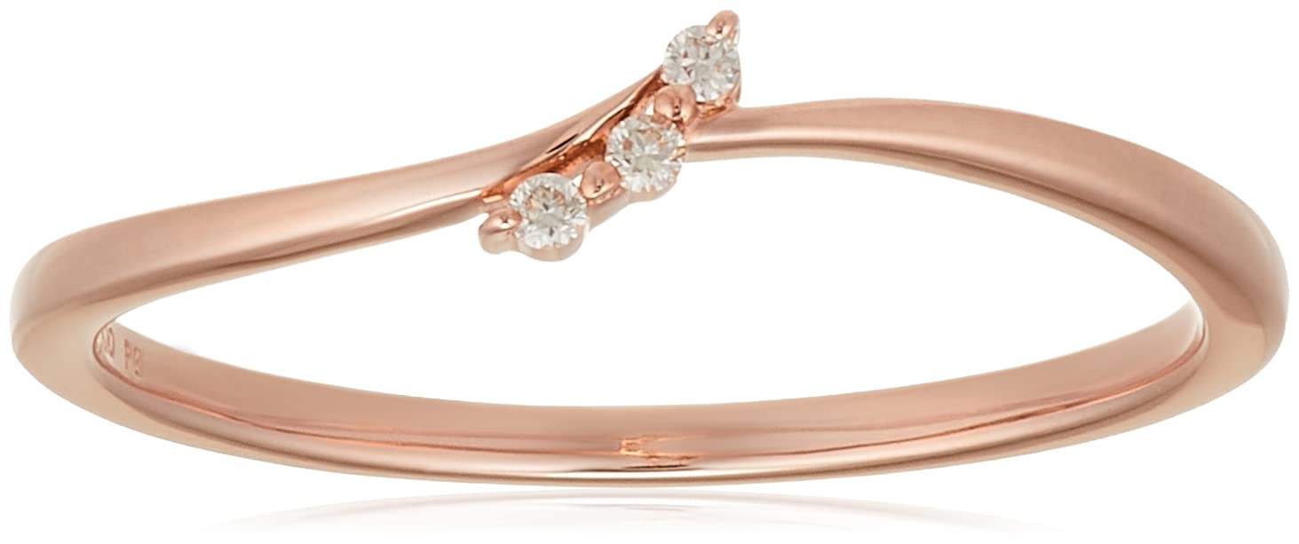 

ESTELLE Официальное 10K розовое золото с размером женского кольца, бриллианты, 9, 0130-2961-0029-0009