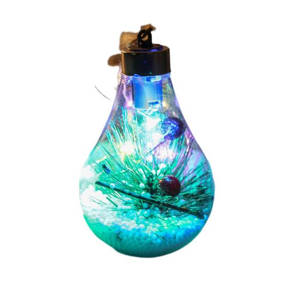 Transparentní světelné LED noční světlo koule závěsný přívěsek na vánoční stromeček