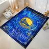 Golden State Warriors Theme Blue Rug Design Non-slip Rug Suitable for Living Room and Bedroom Sofas.