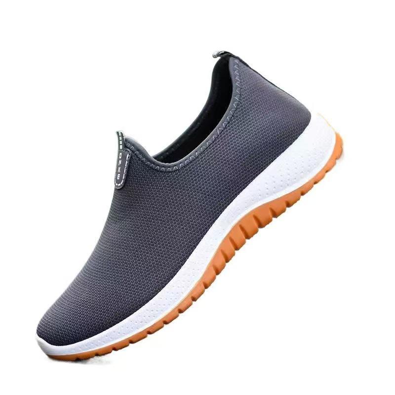 Men's Casual Shoes  Fashion Breathable Stretch Canvas Shoes Comfortable Walking Flat Shoes Trainers