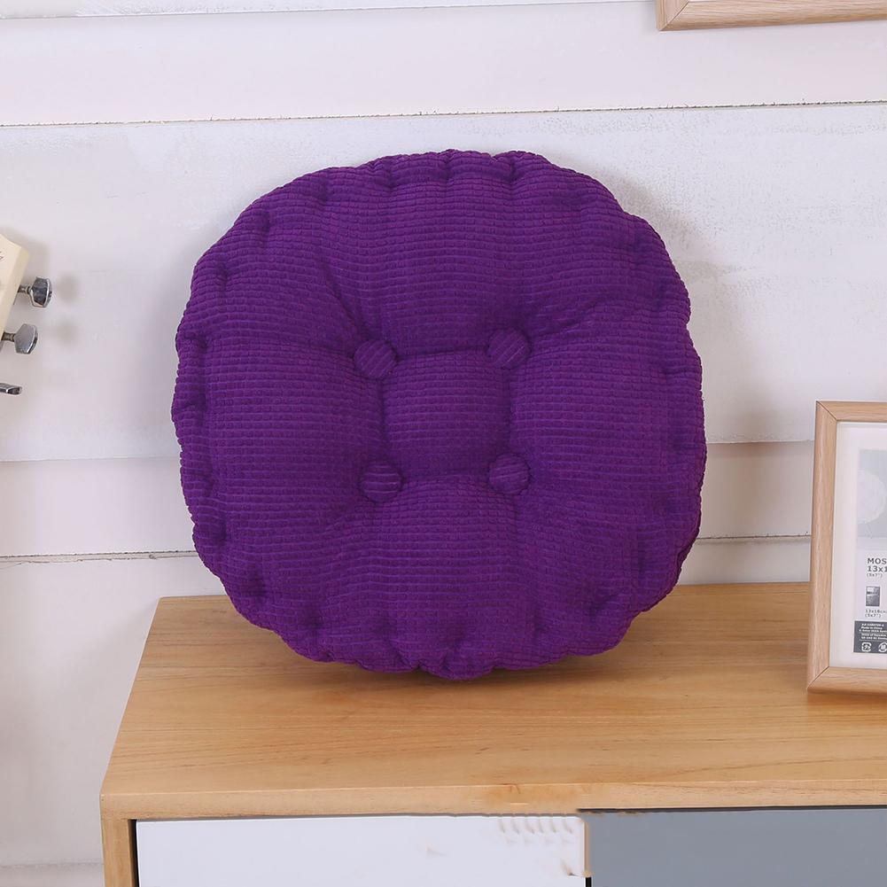 Chair Cushion Tatami Corduroy Round Soft Seat Pad For Car Home Kitchen Garden Dining Room Office