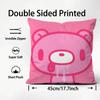 Cartoon G-gloomy Bear Cushion Cover Pattern Printed Pillowcase for Living Room Sofa Cushion Cover & Bedroom Decor