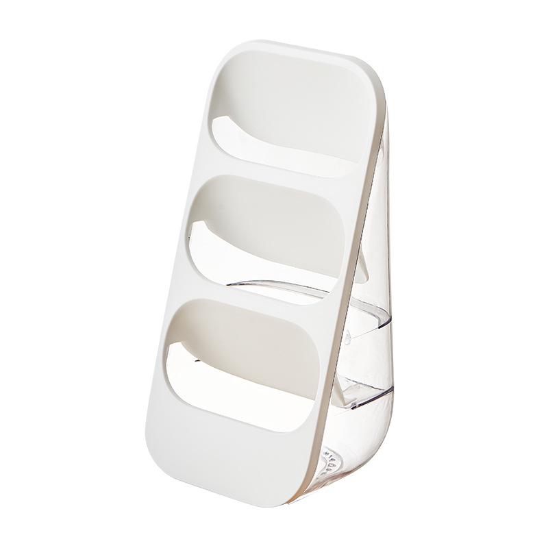 Multi-Layer Chopsticks & Spoon Holder: Dust-Proof, Three-Grid Storage for Kitchen & Cosmetics