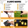 5 In 1 String Light Solar Halloween LED Outdoor Waterproof Ghost Stake Lights for Outdoor Pathway Yard Garden Decoration