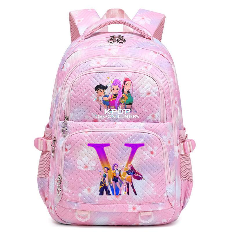 Kinder Mädchen Kpop Rumi Zoey Mira Buchstaben Aufdruck Student Schultasche Wasserdichter Rucksack