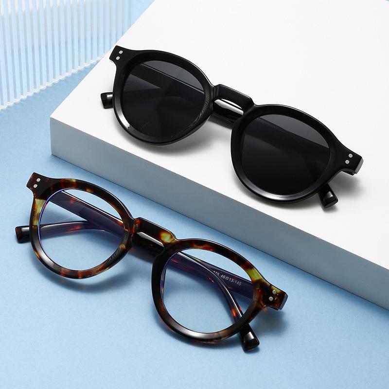 New Black Round Computer Glasses Frame Women Men Anti Blue Light Circular Eyewear Blocking Optical Spectacle Eyeglasses