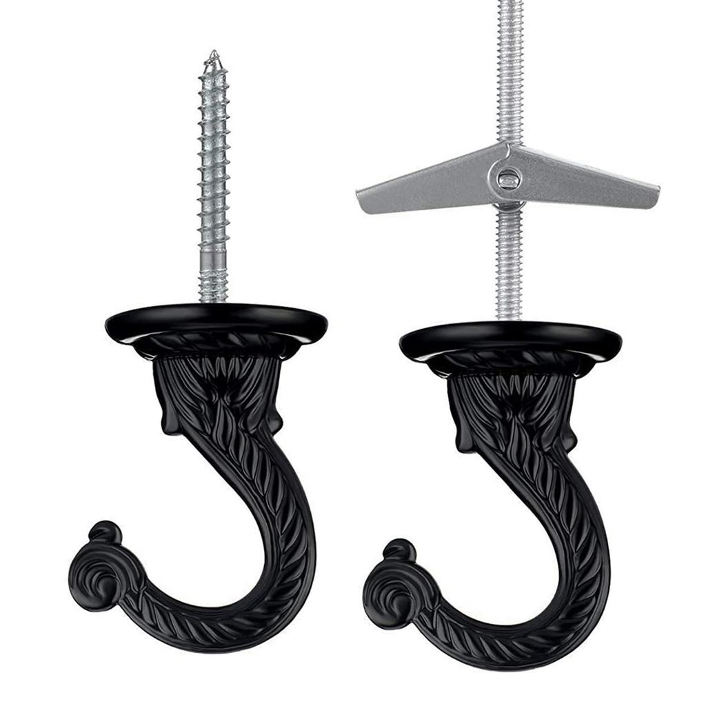2Pcs Multipurpose and Durable Metal Hooks for Ceiling and Wall Installation Perfect for Home and Store Decorations